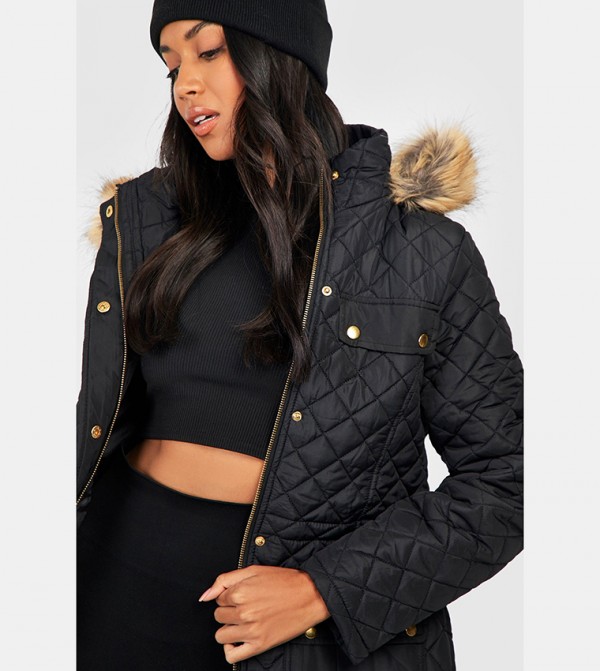boohoo  - Black Parka Jackets