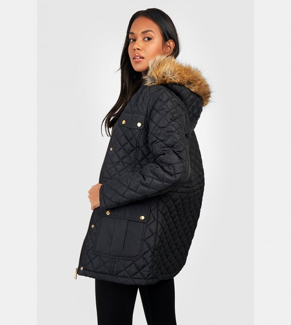 boohoo  - Black Parka Jackets