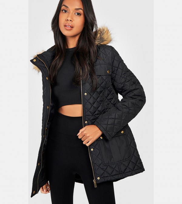 boohoo  - Black Parka Jackets