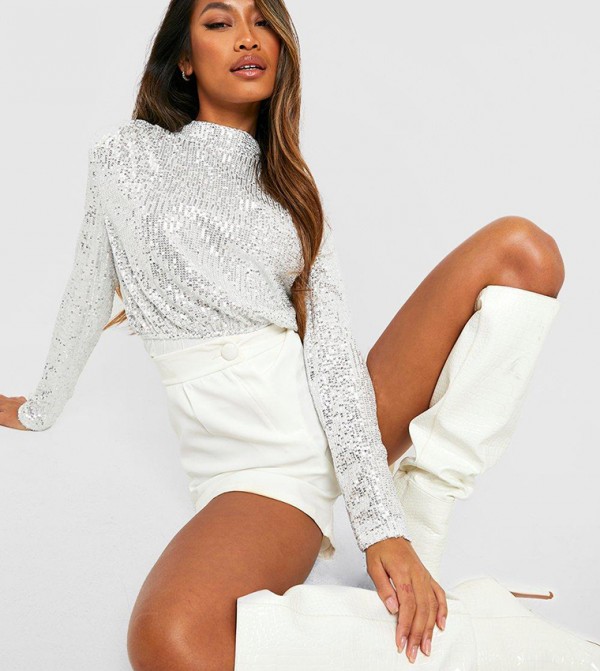 boohoo  - Silver Tops & Blouses