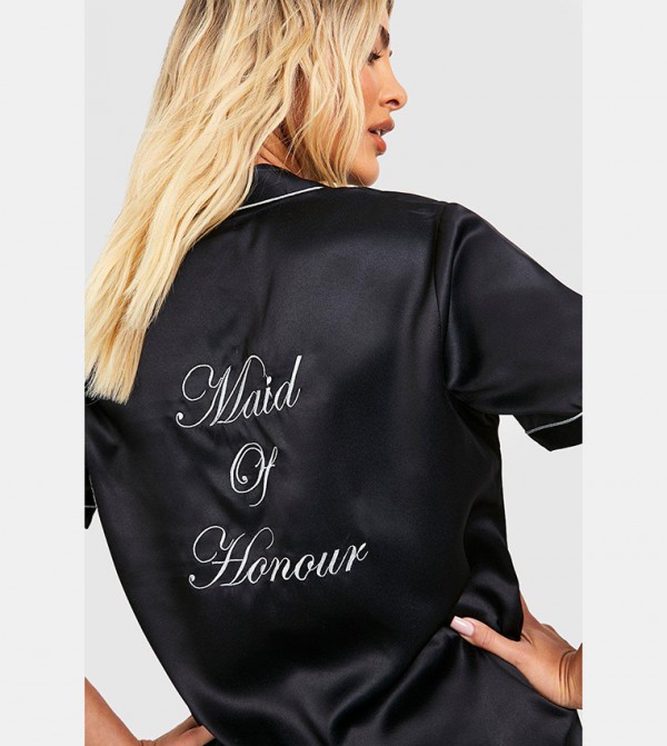 boohoo  - Black Nightsuits/Pyjama Set