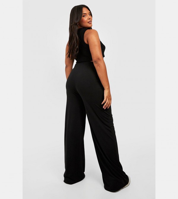 boohoo  Plus Size - Black Pants & Leggings