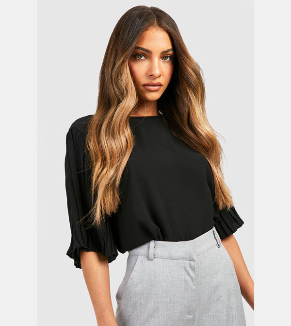boohoo boohoo - Black Tops & Blouses