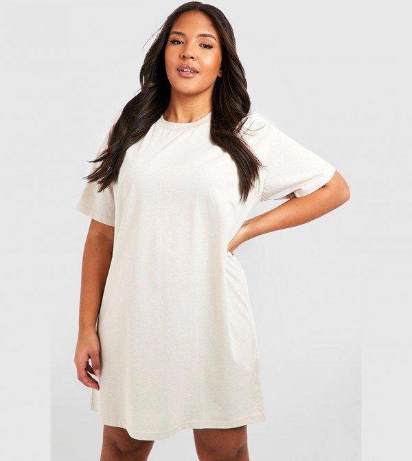 boohoo  Plus Size - Beige Dresses