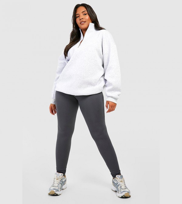 boohoo  Plus Size - Grey Hoodies & Sweatshirts