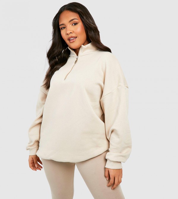 boohoo  Hoodies & Sweatshirts - Beige Hoodies & Sweatshirts