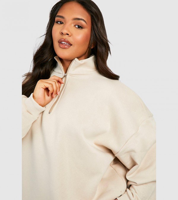 boohoo  Hoodies & Sweatshirts - Beige Hoodies & Sweatshirts