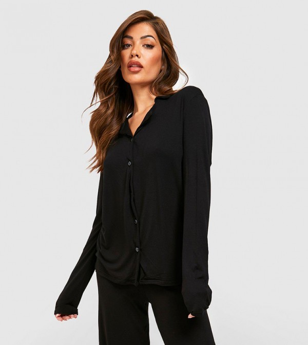 boohoo  Sleepwears & Loungewears - Black Sleep Tops & Tees