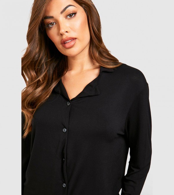 boohoo  Sleepwears & Loungewears - Black Sleep Tops & Tees