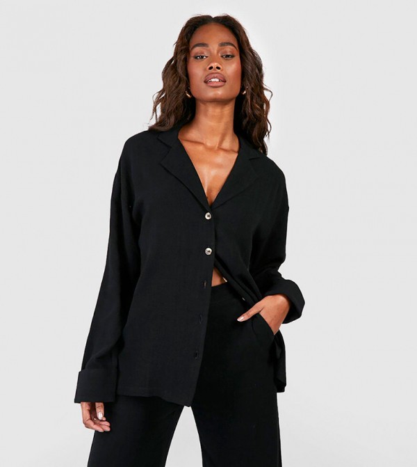 boohoo  Shirts - Black Shirts