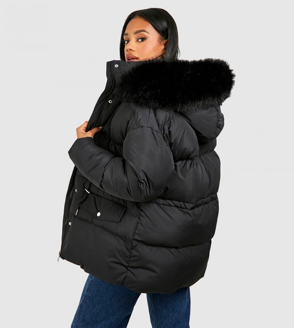 boohoo  - Black Parka Jackets
