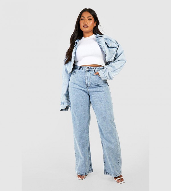 بوهو  مقاس كبير - أزرق جينز