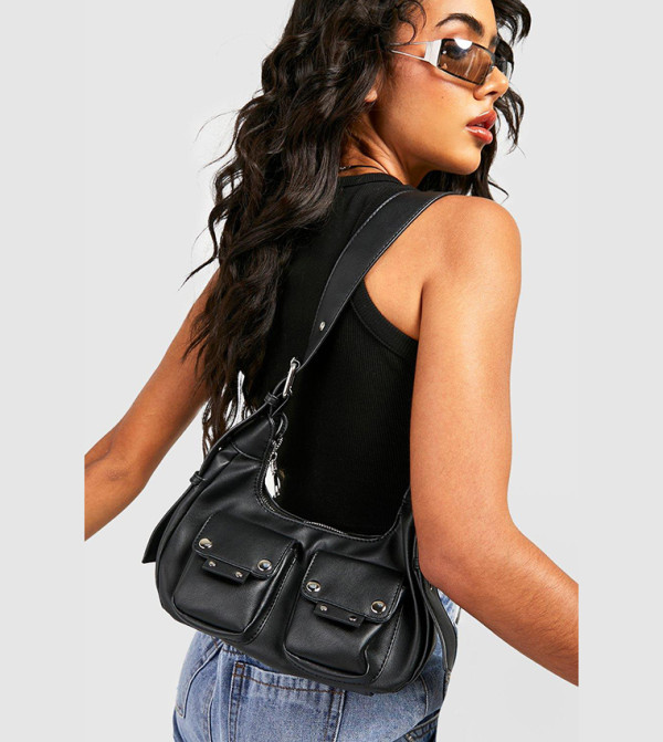 boohoo  Shoulder Bags - Black Shoulder bags
