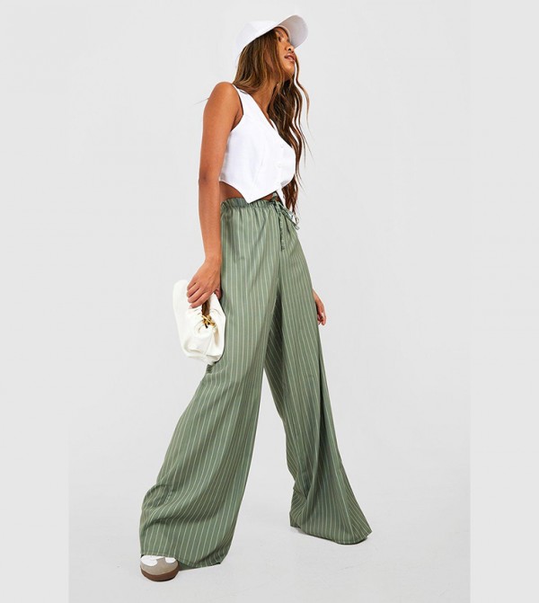 boohoo  Pants & Leggings - Khaki Regular Pants