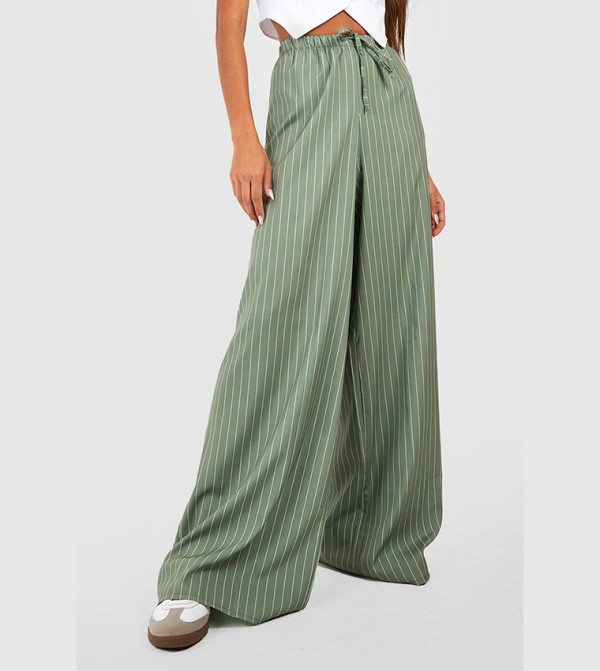 boohoo  Pants & Leggings - Khaki Regular Pants