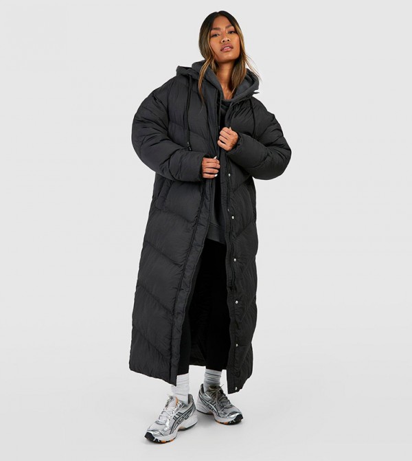 boohoo  Puffer & Quilted Jackets - Black Puffer & Quilted Jackets