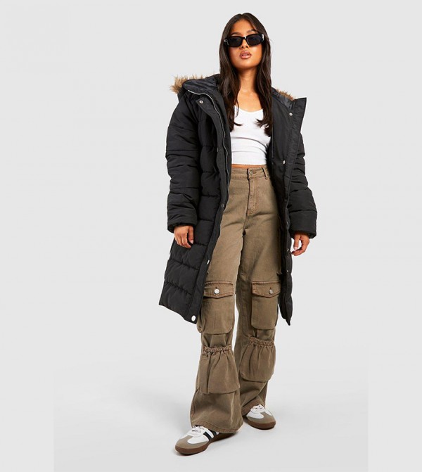 boohoo  - Black Parka Jackets