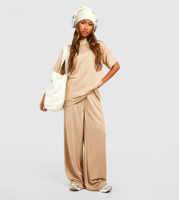 boohoo  Pants & Leggings - Beige Joggers