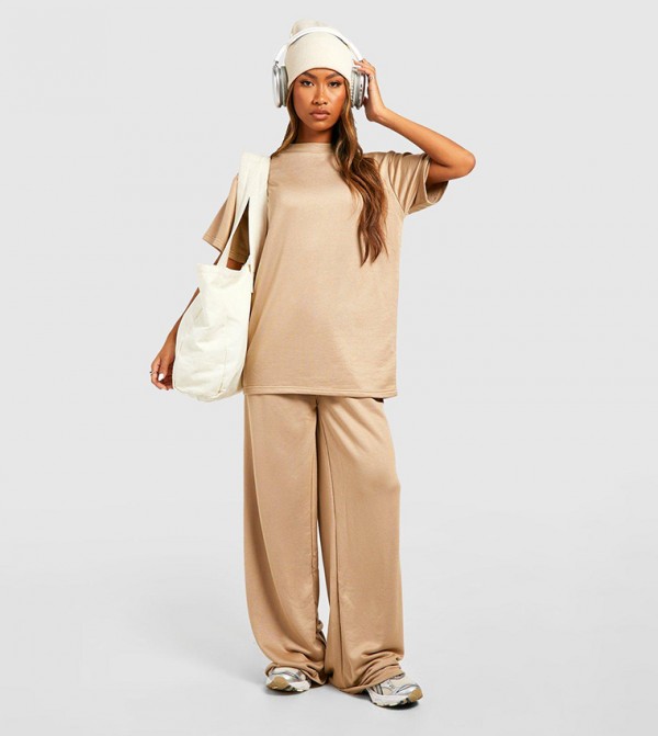boohoo  Pants & Leggings - Beige Joggers