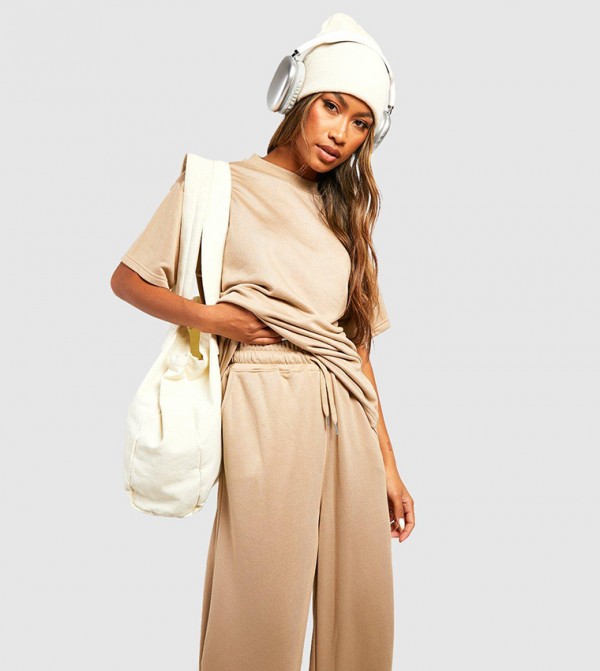 boohoo  Pants & Leggings - Beige Joggers