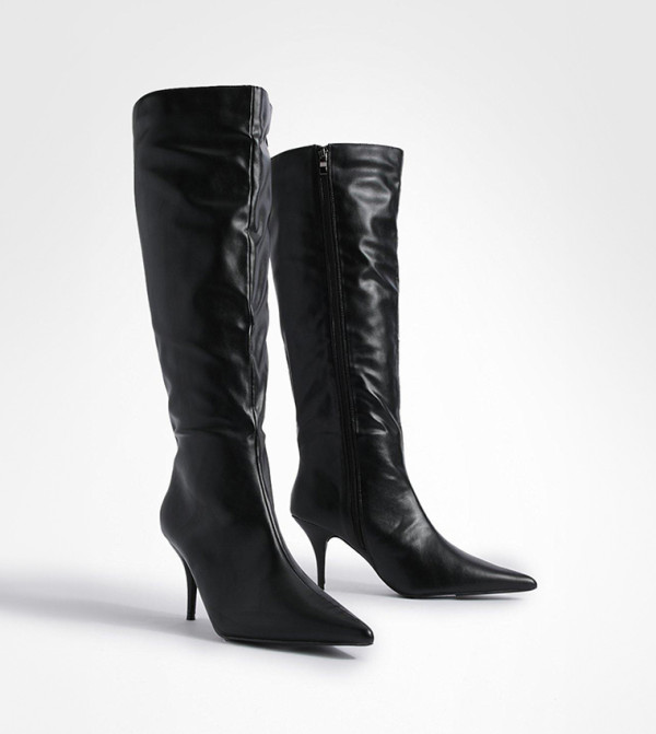 boohoo  Boots - Black Knee High Boots