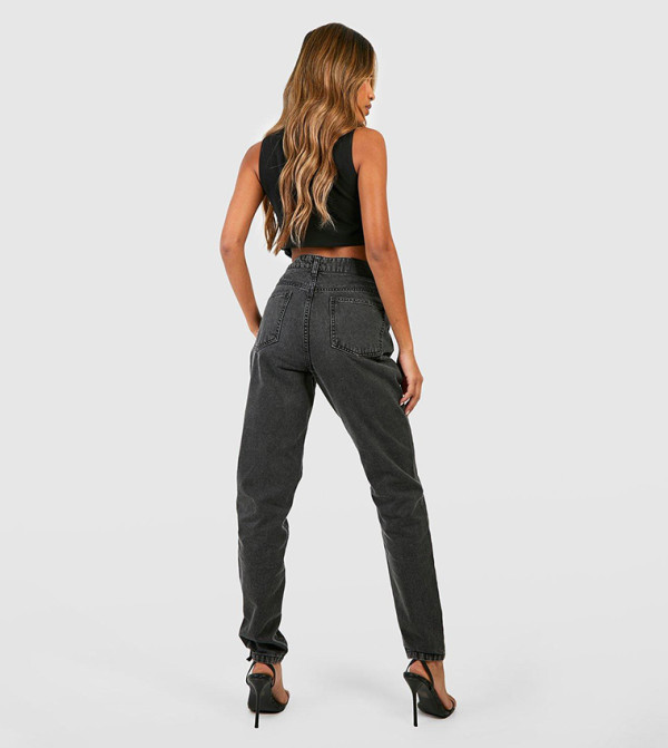 boohoo - Outlet boohoo - Black Mom Jeans