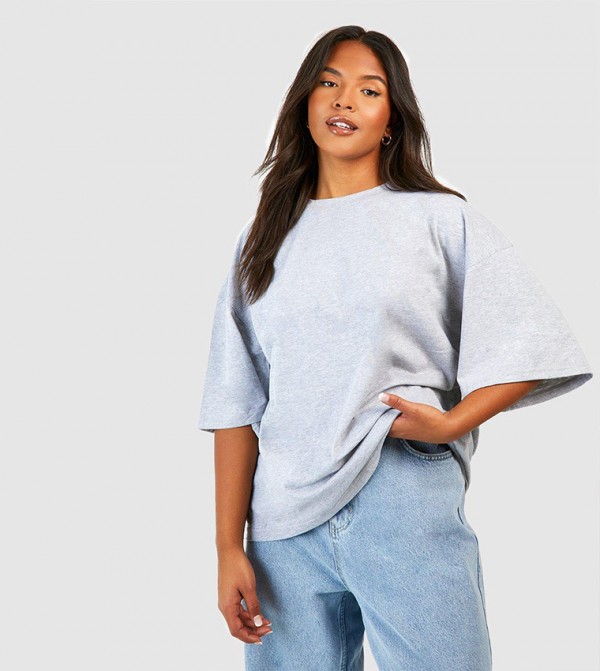 boohoo - Outlet  - Grey Short Sleeve T-Shirts