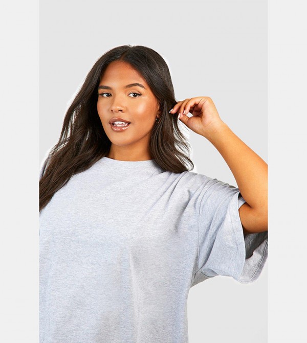 boohoo - Outlet  - Grey Short Sleeve T-Shirts
