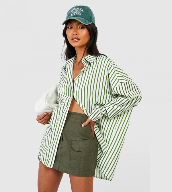 boohoo  Shirts - Green Shirts