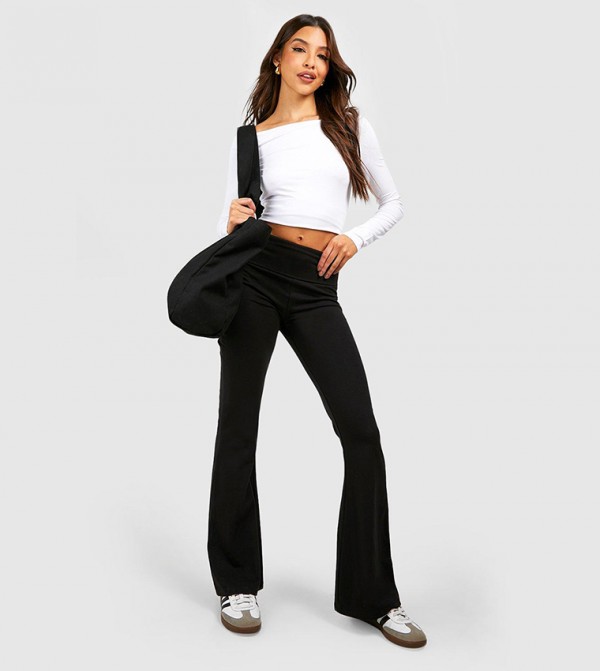 boohoo  Pants & Leggings - Black Regular Pants