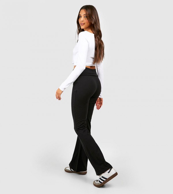 boohoo  Pants & Leggings - Black Regular Pants