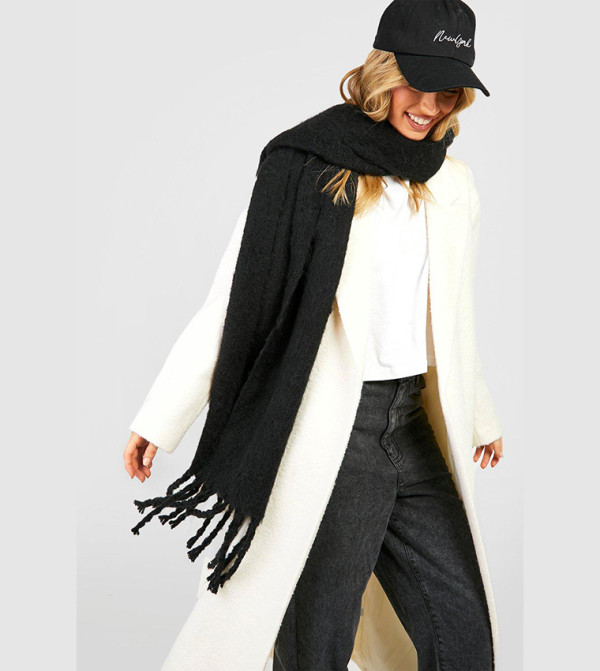 boohoo boohoo - Black Knitted Scarves