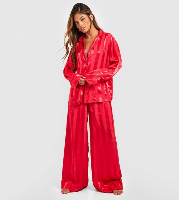 boohoo  Sleepwears & Loungewears - Red Nightsuits/Pyjama Set