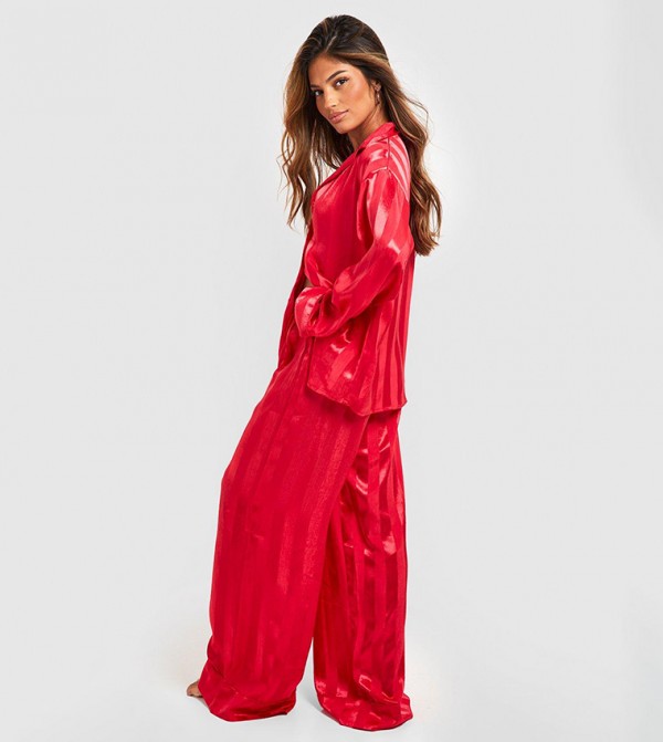 boohoo  Sleepwears & Loungewears - Red Nightsuits/Pyjama Set