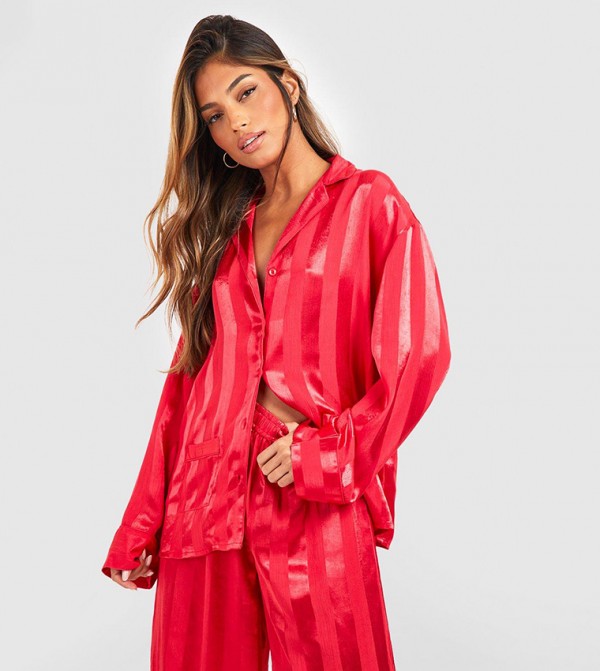 boohoo  Sleepwears & Loungewears - Red Nightsuits/Pyjama Set