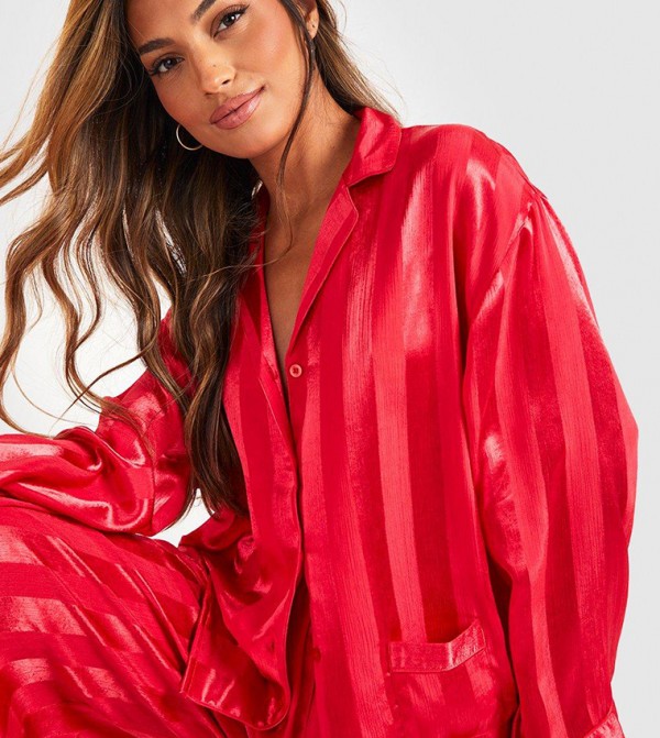 boohoo  Sleepwears & Loungewears - Red Nightsuits/Pyjama Set