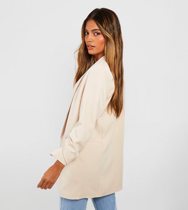 boohoo  Clothing - Beige Blazers