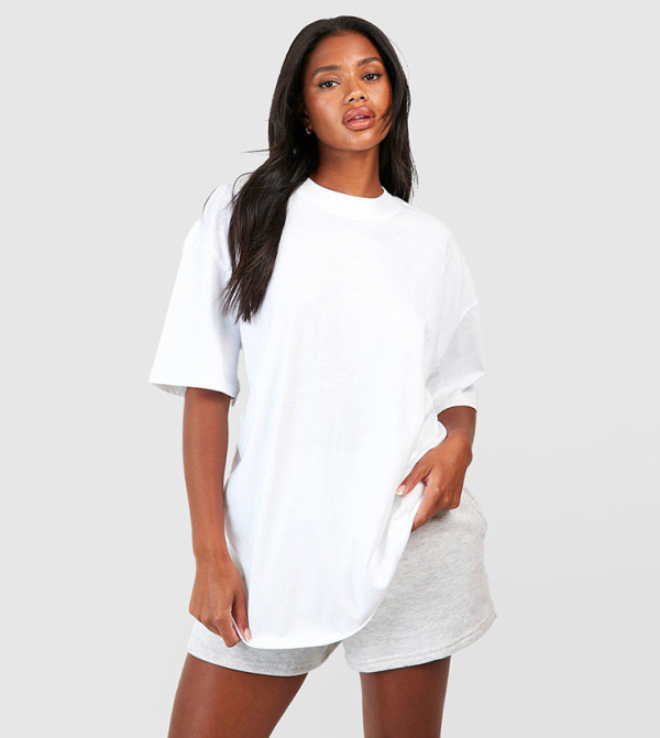 boohoo  T-Shirts - White Casual T-Shirts