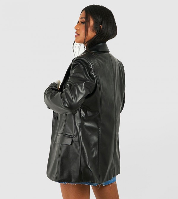boohoo  Leather Jackets - Black Leather Jackets