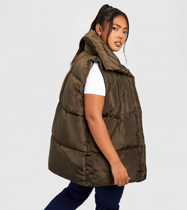 boohoo  Plus Size - Khaki Jackets & Coats