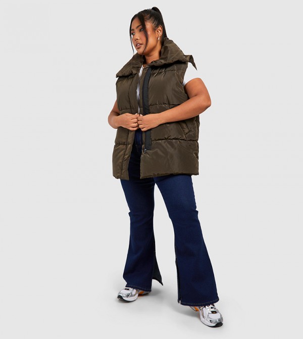 boohoo  Plus Size - Khaki Jackets & Coats