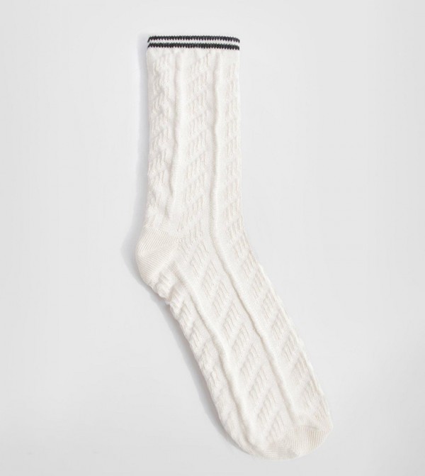 boohoo  Calf Length Socks - White Calf Length Socks