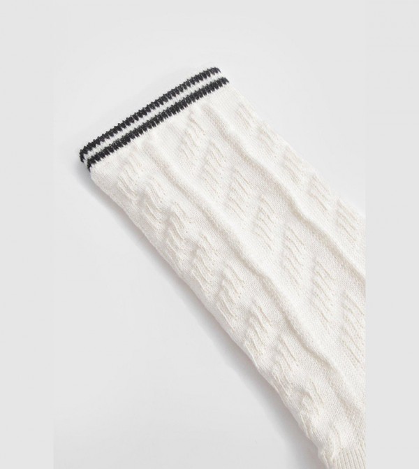 boohoo  Calf Length Socks - White Calf Length Socks