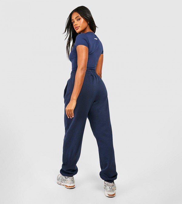 boohoo  Pants & Leggings - Navy Joggers