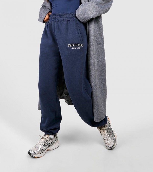 boohoo  Pants & Leggings - Navy Joggers