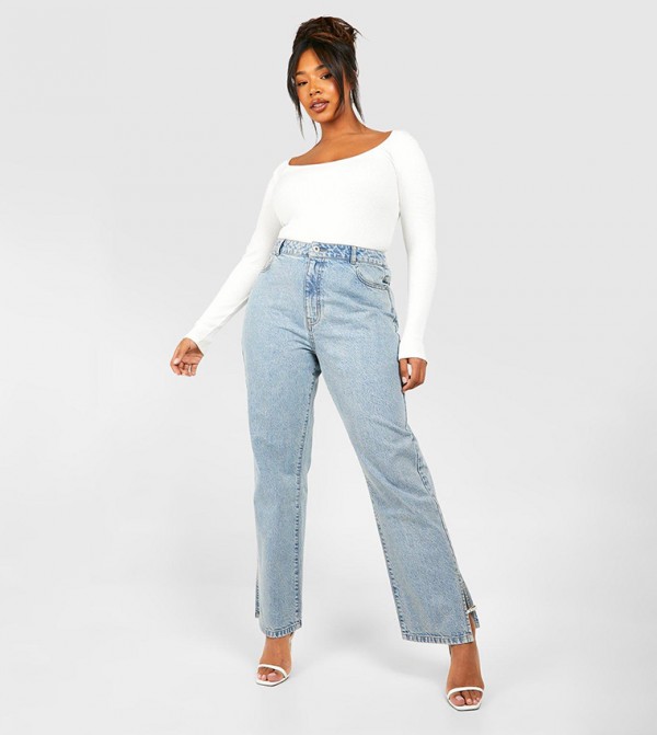 boohoo  Plus Size - Light Blue Jeans