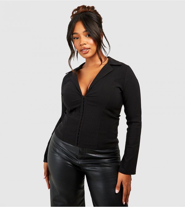 boohoo  Shirts - Black Shirts