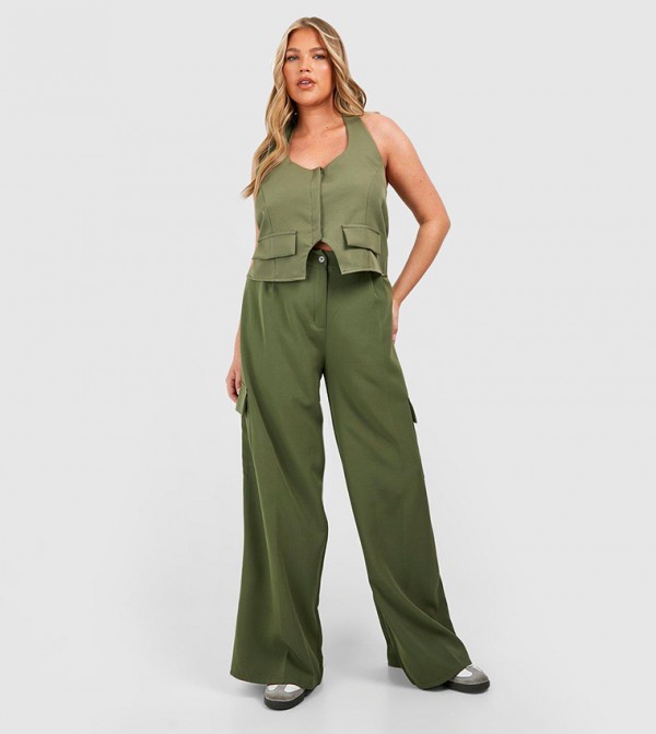 boohoo  Plus Size - Khaki Pants & Leggings
