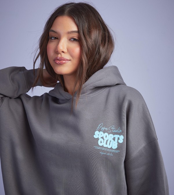 boohoo  Hoodies & Sweatshirts - Grey Hoodies