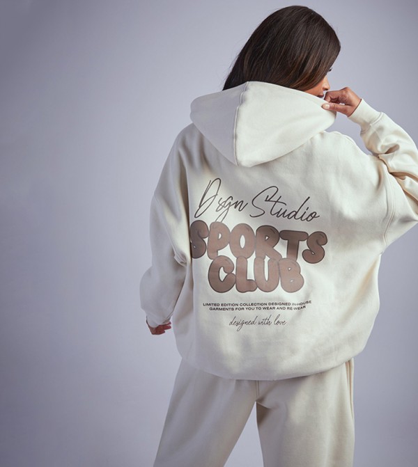 boohoo  Hoodies & Sweatshirts - Beige Hoodies